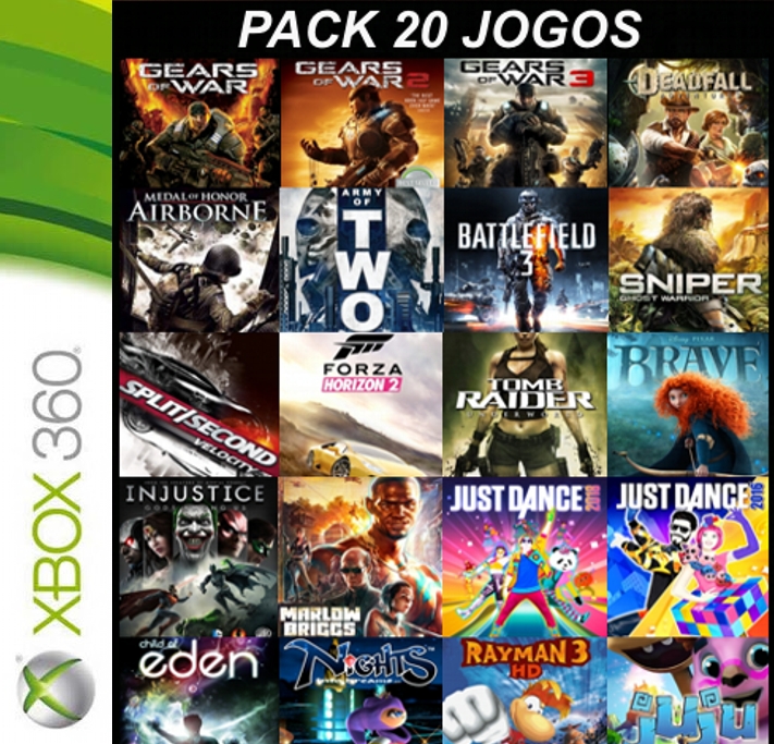 Combo 20 Jogos – Midia Digital Xbox 360 - 95xGames